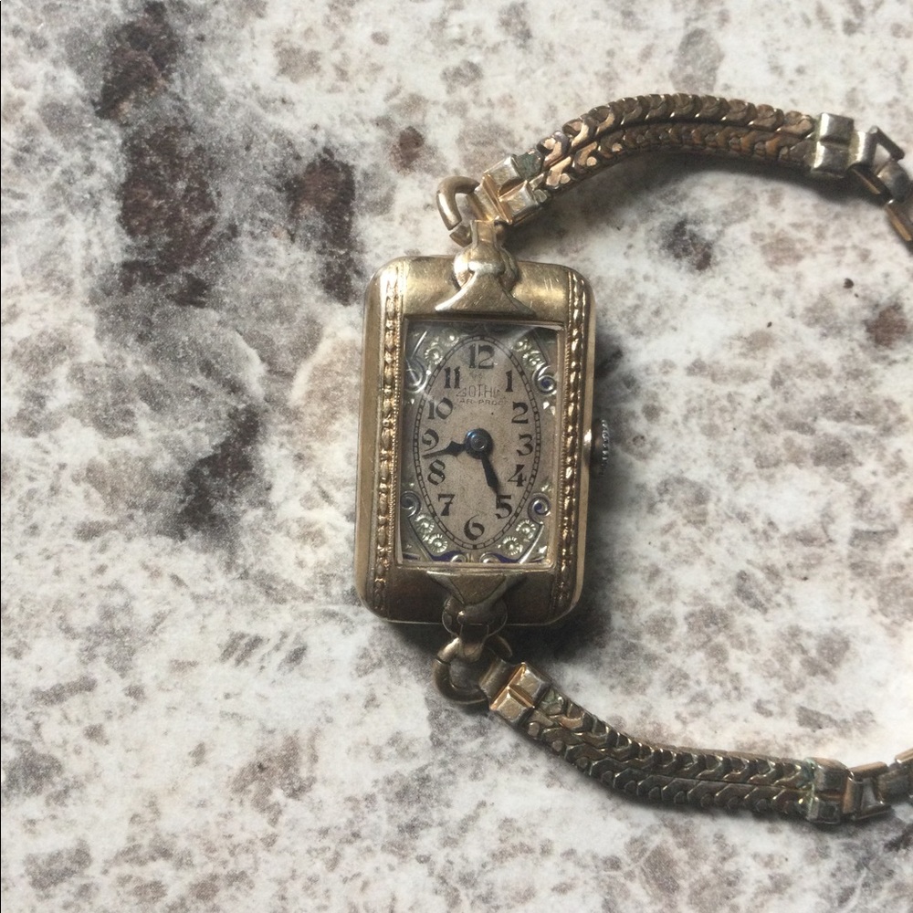 1921 GOTHAM ART DECO WATCH 10K GF - Picture 3 of 4